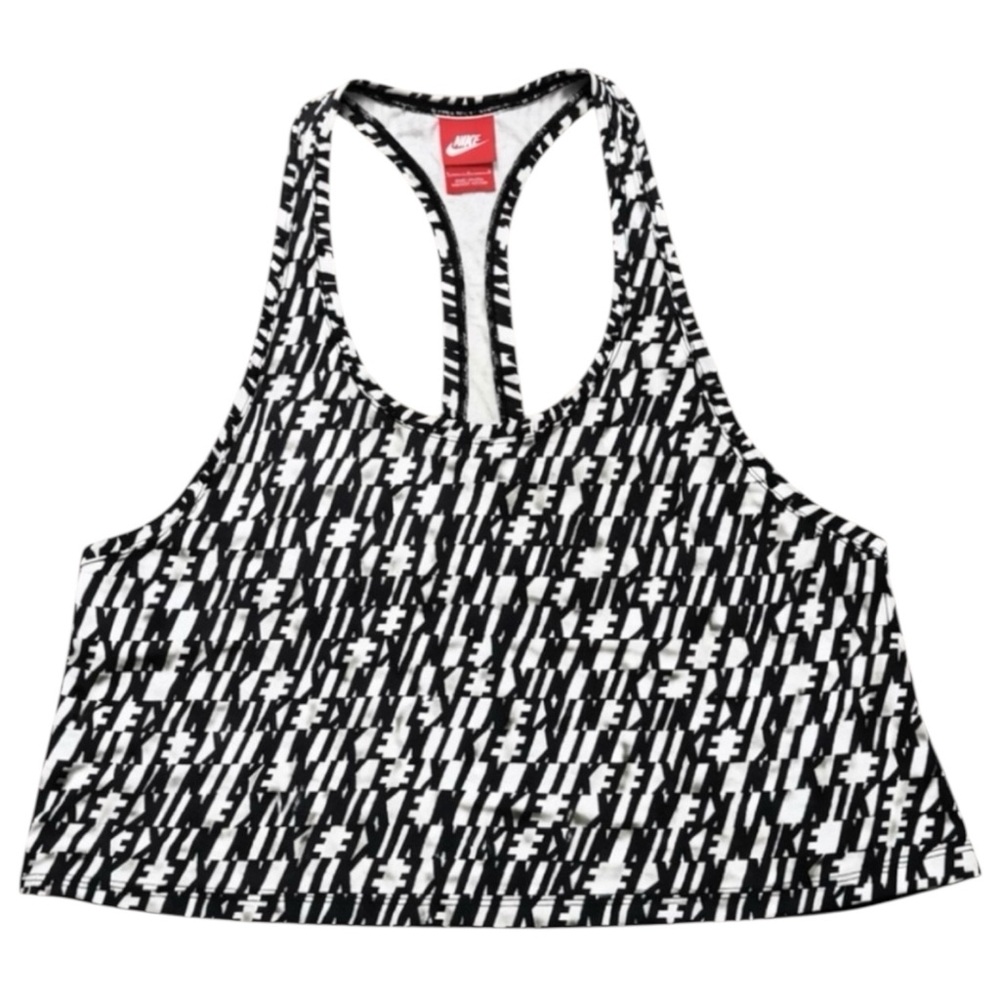 Nike Dri-FIT Logo Print Racerback Crop Tank Women’s Large
